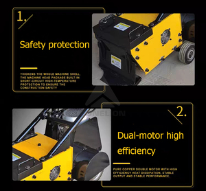 Machine à gratter le sol, décapant de revêtement de sol, machine à gratter le sol à conducteur marchant, éradicateur de pistes, machine à gratter le sol, machine à enlever le caoutchouc de pistes en PU, machine à couper - Product Image 4