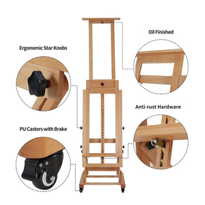 Giá vẽ di động cao cấp khung chữ H bằng gỗ beech nguyên khối Masterr Studio - Product Image 5