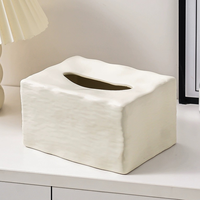 Boîte à mouchoirs en céramique en gros, nouvelle boîte à papier décorative pour salon et table basse, au design raffiné