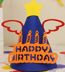 DAMAI Wholesale Kids Baby Happy Birthday Felt Hats Cute Colorful Headpieces Photo Props for Birthday Party Decoration Supplies - Product Image 4