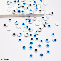 Ventes chaudes, breloques 3D, monstres, démons, yeux maléfiques, yeux de poisson en résine bleue, paillettes de diamant pour ongles, accessoires pour nail art en plastique