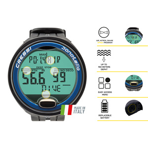 DONATELLO Ordinateur de plongée noir/rose Écran élégant et résistant aux rayures - Product Image 2