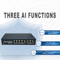 Switch POE de 4, 8, 16, 24 Puertos para Montaje en Rack, 48V 10/100MB, 2 Puertos Uplink 10/100/1000MB Gigabit, 250 Metros, para Cámaras IP, Directo de Fábrica