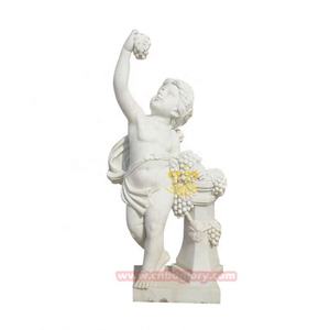 Luxe Marbre <span class=keywords><strong>Petit</strong></span> Garçon Statue Jardin Hôtel Rue Paysage Décoration Conception Pierre Art Sculpture - Product Image 2