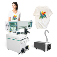 Imprimante textile numérique DTF multifonction avec couvercle en plastique transparent, impression sans bordure, protection anti-poussière entièrement automatique