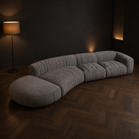 Série de canapés modulaires créatifs en tissu pour salon de luxe, design italien de haute qualité, pour maison de prestige