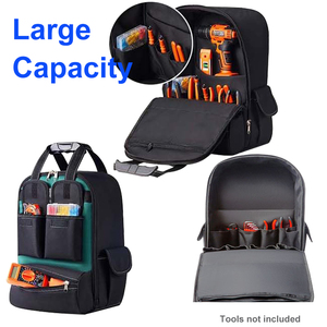 OEM <b>Tool</b> <b>Backpack</b> Heavy Duty Waterproof Adjustable Strap 100 lb Capacity Multiple Pockets <b>Tool</b> Bag Organizer Shoulder - Product Image 5