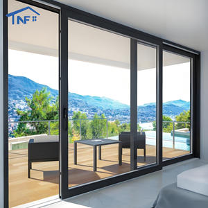 Современная раздвижная стеклянная дверь для патио из алюминиевого сплава с тонкой рамой, звукоизоляцией и замком, производство Австралия - Product Image 2