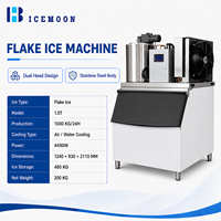 Production de glace en flocons pour la transformation des aliments et des boissons par machine à glace industrielle de 1 tonne avec une puissance de 4490 W et une manipulation facile des flocons