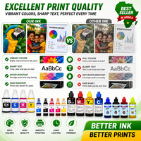 Tinta de Recarga 103 para Botella de Tinta Compatible con Epson EcoTank L1110 L3110 L3150 L3160 L5190, Antiobstrucción, Antiderrames, 4 Colores BK C M Y