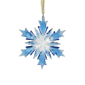 Christmas Ornaments Crystal Snowflake Star Christmas Tree Ornaments Pendant Crystal Home Hanging Decor