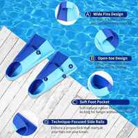 Palmes de plongée souples en caoutchouc pour sports aquatiques, snorkeling et natation