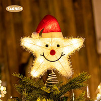 Décorations lumineuses pour sapin de Noël en fil de fer LED YACHEN, étoile, décorations pour sapin de Noël, ornements pour la maison, fête de Noël, décoration intérieure