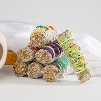 Kit de bâtonnets de sauge blanche biologique Organic Rituals avec bâtonnets d'encens au myrtille pour la purification des énergies négatives
