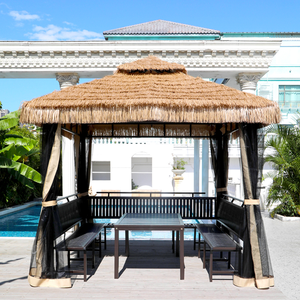 יוקרה מודרני באיכות גבוהה אלומיניום יוקרה גן מתכת גזיבו חופת גזבו חופה ופרגולה - Product Image 2