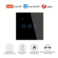 Interrupteur intelligent Wifi Tuya 86*86 mm 1/2/3/4 gangs, télécommande via l'application Smart Home ou Alexa, interrupteur mural avec 10A max. Courant