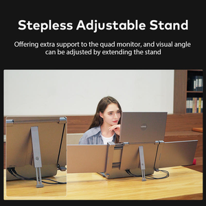 Nuevo Monitor Portátil Empresarial de 3 Pantallas de 15.6 Pulgadas LCD TN con Interfaz Tipo-C, Resolución de 1920x1080 y Frecuencia de Actualización de 60 Hz - Product Image 3