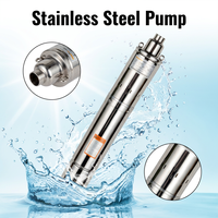 Pompe submersible pour puits profond de 4 pouces, pompe à eau QGD 1 CV haute pression en acier inoxydable à vis pour l'agriculture
