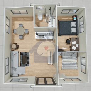 Suministro Directo de Fábrica, Panel Sándwich de Acero Modular Prefabricado, Casa Contenedor Expandible de 2 y 3 Dormitorios - Product Image 6