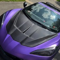 Couvre-capot en fibre de carbone brillante de style ST agressif pour Chevrolet Corvette C8 Stingray, pièces de carrosserie