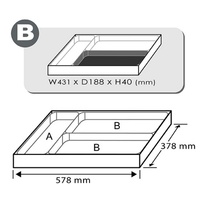 Jeu de douilles métriques et SAE de 38 pièces de haute qualité TOPTUL (GTB3819) 1/2 pouce pour la réparation automobile avec plateau en plastique
