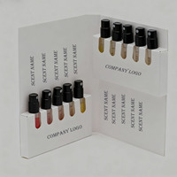 Ensembles d'échantillons personnalisés de 1ml 2ml 3ml 5ml pour 3 parfums Ensemble de découverte pour testeur d'échantillons de parfum Petite boîte en papier de 3 flacons avec insert