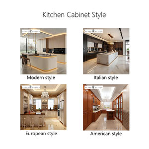 Cuisine sur mesure de style européen en bois massif, armoires de cuisine modernes de luxe, ensemble complet avec îlot et évier - Product Image 5
