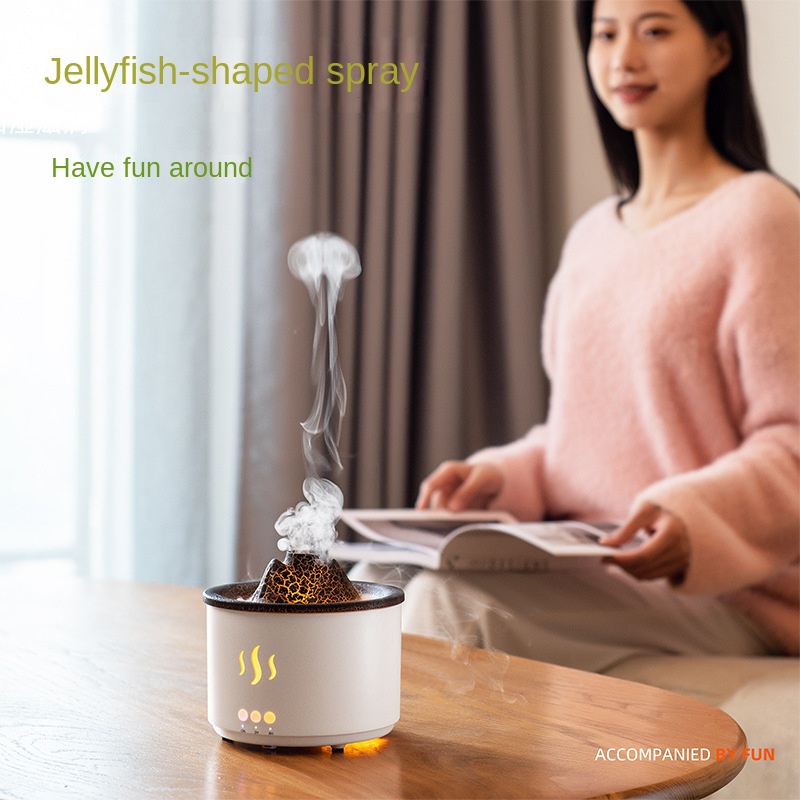 Factory Wholesale Circle Volcanic Aromatherapy Machine Wood Grain Crack Humidifier USB Home Use Essential Oil Humidifier 1 Year