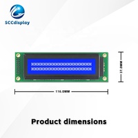LCD Karakter Rusia JXD2002A-IIC STN Antarmuka IIC/I2C Negatif Biru dengan Lampu Latar 20*2 Modul Tampilan LCM Dot Matrix