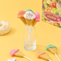 Sucettes en forme de crème glacée multi-saveurs personnalisées, bonbons semi-mous aux fruits, 960g pour enfants, idéales pour les fêtes