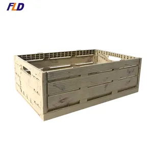 Collapsible Stackable Storage Plastic Nestable Crate Folding Wooden Crates