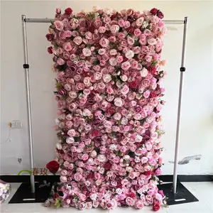 Suporte de parede de flores artificiais para parede, material para casamento, palco, parede de flores, flor de seda, para parede de salão
