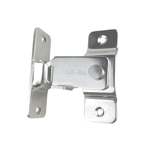 Pestillo de puerta de acero inoxidable 304 SUS-304 plateado de 3 mm, perno de bisagra de 90 grados para puerta, diseño minimalista, fácil instalación - Product Image 1