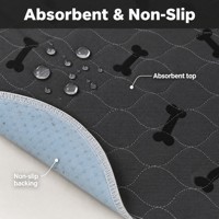 AOSEN Tapis pour chien lavable et imperméable, coussinets de mise au jour antidérapants et étanches pour l'apprentissage de la propreté des animaux de compagnie