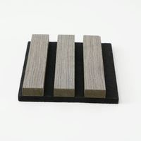 Panneau mural en lattes de bois acoustiques avec support en feutre noir, panneau acoustique en grille absorbant le son pour la décoration de la pièce, traitement acoustique