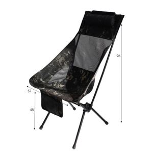 Silla de Camping Plegable Portátil de Aleación de Aluminio, Ultraligera, Moderna y Resistente, con Respaldo Alto, de Poliéster 1000D, para Playa y Exteriores - Product Image 4