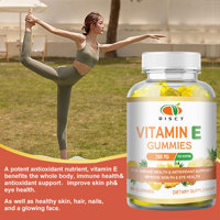 Bonbons gommeux à la vitamine E naturelle non-OGM sans gluten de qualité 4A, marque privée OEM, soutien antioxydant, complément beauté, 60 unités