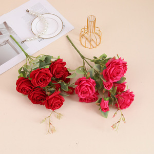 <span class=keywords><strong>Fleurs</strong></span> décoratives artificielles en soie de luxe nordique, faites à la main, longue durée, haute qualité, décoration intérieure, multi-occasions, mariage - Product Image 5