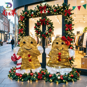 Ensemble de lampes LED en forme de pain d'épices pour l'extérieur/l'intérieur, idéal pour la décoration de Noël suspendue ou pour les centres commerciaux, les magasins, les fêtes - Product Image 1