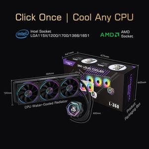 LOVINGCOOL Produit populaire Système de refroidissement par eau pour ordinateur ARGB PWM <span class=keywords><strong>Aio</strong></span> 360 CPU Cooler OEM Gaming PC Liquid Cooler CPU - Product Image 6