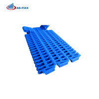 Bande transporteuse modulaire AS-FLEX AF900 en maille plate/perforée/à nervures surélevées en POM PP, durable et respirante pour le transport alimentaire