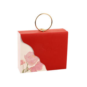 Manifattura personalizzata all'ingrosso sposa e <span class=keywords><strong>sposo</strong></span> regalo caramelle scatole rosse regalo scatola di imballaggio di caramelle di nozze regalo - Product Image 4