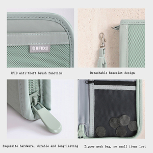 Organisateur essentiel de passeport de voyage RFID avec plusieurs fentes pour cartes longues pour une gestion pratique des documents pour les <span class=keywords><strong>grands</strong></span> <span class=keywords><strong>voyageurs</strong></span> - Product Image 4