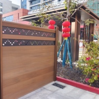Exterieur Buiten 1.8*1.8M Nieuwe Stijl Aluminium Frame 3d Fluit Privacy Hek Wpc Hek