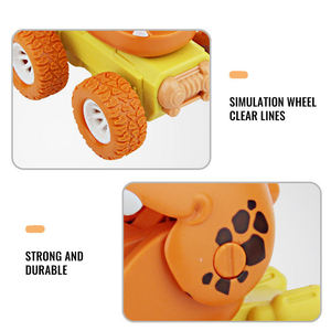 Jouets de voiture dinosaures à bouton-poussoir, 9 pièces, boîte de présentation, vert, rose, orange, avec lumières, musique, matériau ABS, cadeau pour enfants - Product Image 4
