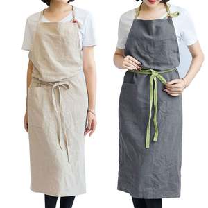 Dernière Conception 100% Coton Lin Chanvre Café Tablier - Product Image 2