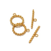Fermoirs OT torsadés couleur or simples pour la fabrication de bijoux DIY, crochets de collier, connecteurs de bracelets, fournitures et composants