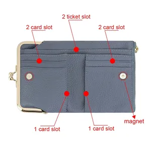 AndoBag Cartera Corta RFID para Mujer, Tarjetero Simple con Cierre de Beso, Monedero Casual de Moda para Uso Diario 2485 - Product Image 4