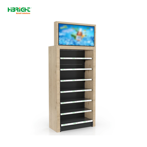 Estante de Exhibición Metálico Resistente Highbright con Panel Perforado |   Estante de Exhibición con Ganchos para Rieles Frontales, Capacidad de 100 kg, para Supermercados y Tiendas de Abarrotes - Product Image 4