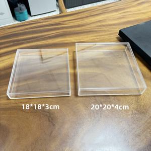 <span class=keywords><strong>Boîte</strong></span> en <span class=keywords><strong>plastique</strong></span> PS transparente 18x18x3cm, épaissie, de qualité <span class=keywords><strong>alimentaire</strong></span>, pour cadeaux, emballage de bonbons, <span class=keywords><strong>boîte</strong></span> en acrylique, unité de rangement, conteneur - Product Image 1